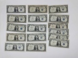 Silver cert Star notes 1935D, (2) 35E, 35G, (10) 57, (2) 57B G-VF