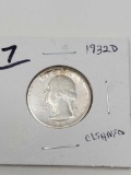 1932D Washington quarter, cleaned XF