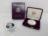 1989 American Eagle One Ounce Proof Silver Bullion Coin w/boxes and COA