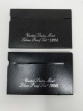 2 US Mint Silver Proof Sets: 1993, 1994