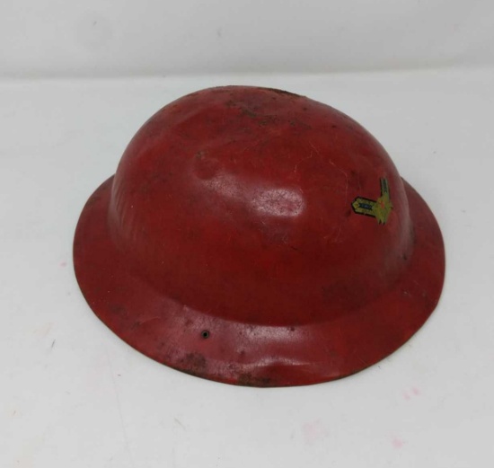 Vintage Toy Red Metal Helmet