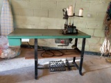 Vintage Industrial Singer Sewing Machine with Spool Rack