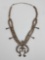 Silver Southwest Sterling Squash Blossom Necklace