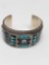 Man's Southwestern Sterling Cuff Bracelet