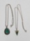 Two Southwestern Sterling Pendants on Chains