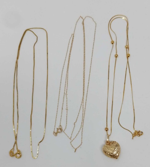 Three Gold Necklaces