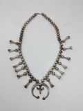 Silver Southwestern Squash Blossom Necklace