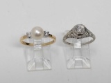 Diamond and Pearl Rings