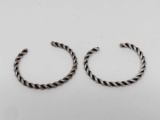 Two Silver Cuff Bracelets