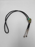 Southwestern Sterling and Turquoise Bolo Tie
