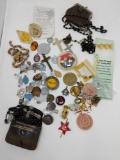 Rosaries and Political Buttons, Etc