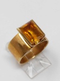 Contemporary Style Citrine Ring