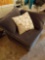 Restoration Hardware Upholstered Corner Chair with Pillows