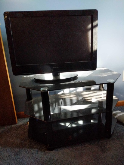 Vizio 26" Flat Screen Television and Glass Stand