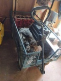 Wire Pull Cart with Contents