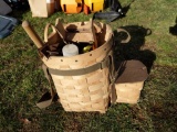 Trapper's Basket with Traps, Stakes, etc.