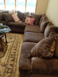 Sectional Sofa with Throw Pillows