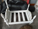 Wooden Doll Bed, Painted