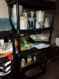 Plastic Shelving with Contents