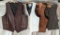 Grouping of Men's Leather Vests