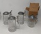 4 Etched Glass Steins