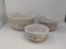 Set of 3 Longaberger Pottery Mixing Bowls