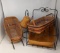 4 Longaberger Baskets and Wrought Iron Accessories
