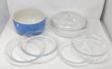 Glass Pie Plates, Lidded Casserole and Mixing Bowl