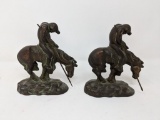 Pair of Bronze Man on Horseback Bookends