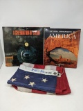 Books and American Flag