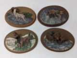 Set of 4 Wildlife Plaques