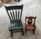 Two Child's Rockers- Unpainted & Stenciled