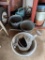 Three Watering Cans, Bucket and Pot