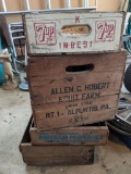 Four Wooden Advertising Crates