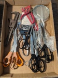 Scissors, Pipe Wrench, Magnifying Glass