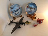 5 Airplane Models and 2 Airplane Collector Plates