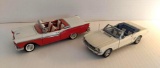 Franklin Mint Ford Fairlane and Danbury Mint 1966 Ford Mustang