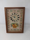 Embroidered Cased Wall Clock