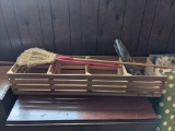 Wooden Crates, Brooms, Greenery