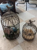 Two Decorative Wire Bird Cages
