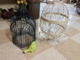 Decorative Wire Bird Cages and Bird Figure