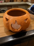 Heavy Pottery Jack-O-Lantern