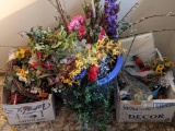 Large Grouping of Bunches and Loose Fake Flowers