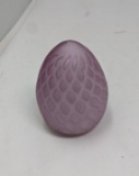 Lavender Satin Glass Egg