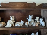 Grouping of Cat & Dog Figures, bird