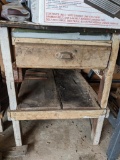 Two Work Tables & 2 crates/bins