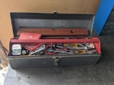 Large Metal Tool Box with Tools