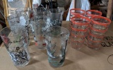 Vintage Drinking Glasses- 7 & 4