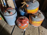 Grouping of Metal Gas Cans