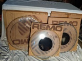 5 Remo Clear Drum Heads, NOS